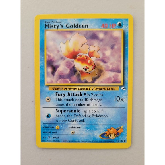 Top Popular Classic Misty's Goldeen Gym Heroes 85/132 Common Pokemon Card - Picture 1 of 2